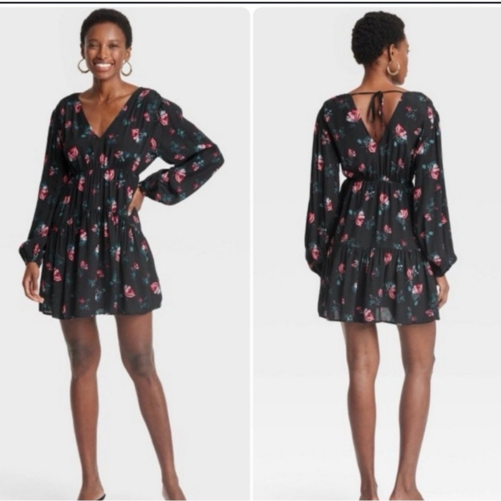 a new day Black Floral Dress